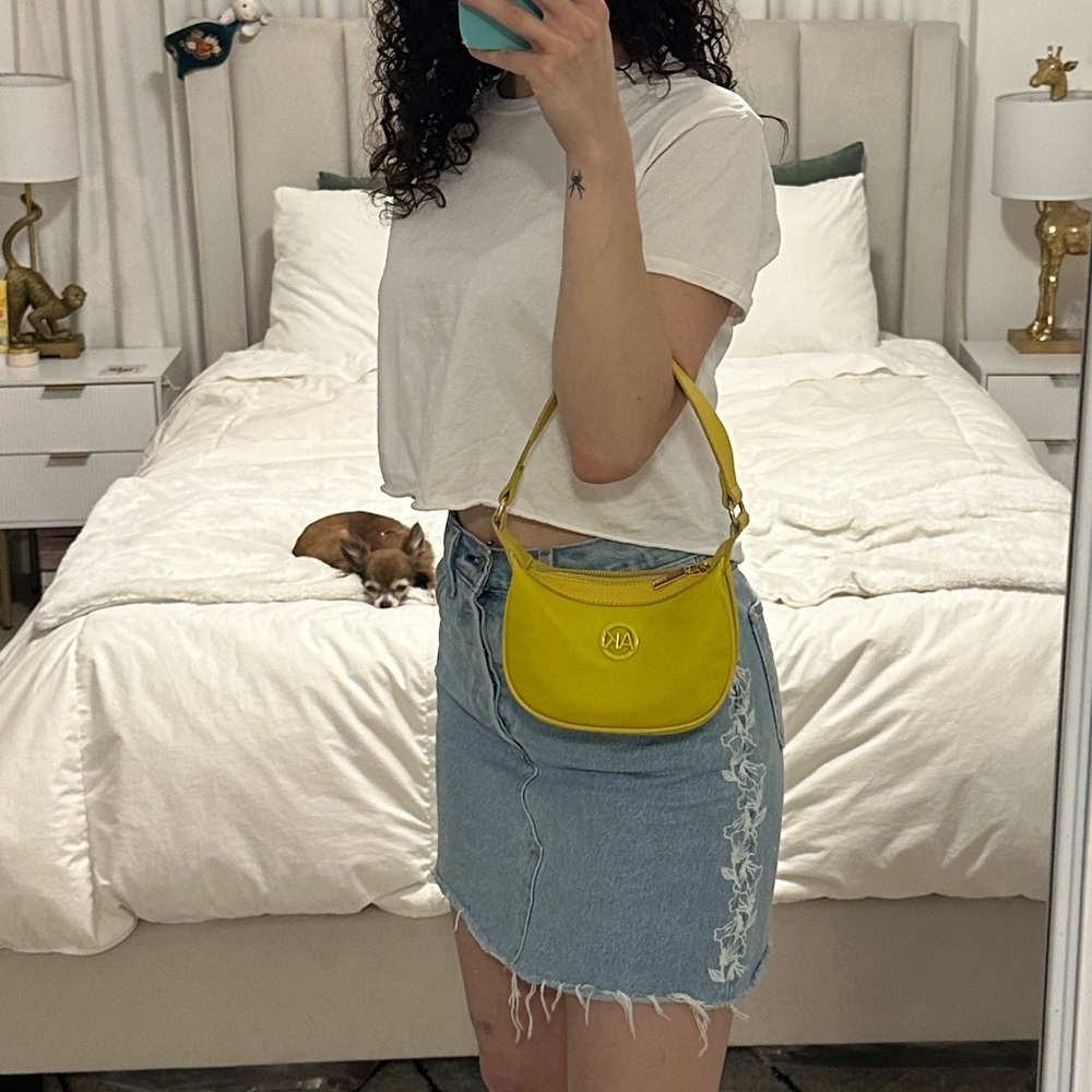 Anne Klein Yellow Baguette Shoulder Bag (Like New)